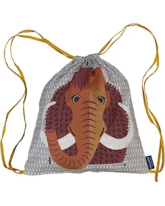 Coq en Pâte Zainetto Morbido Mammut - Grigio Chiaro - 100% Cotone Bio - Perfetto per l'asilo! (37 x 33 cm) Zaini Asilo