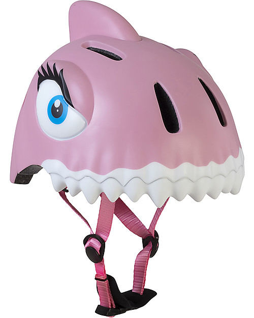 Crazy Safety Casco Bicicletta Bambina, Squalo Rosa - Colorato, Leggero e Indistruttibile! Caschi Bici
