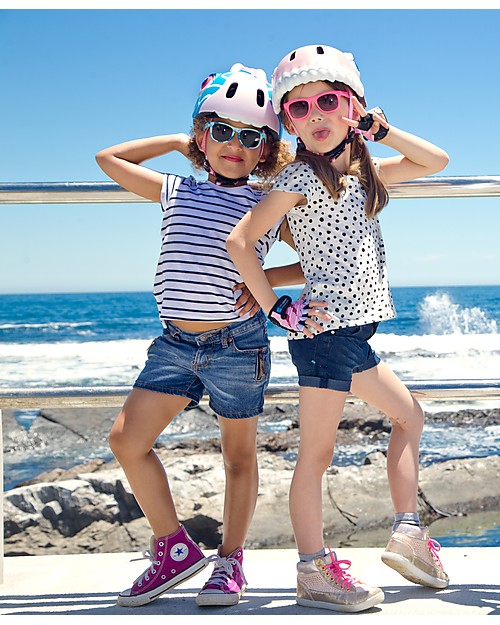 Crazy Safety Casco Bicicletta Bambina, Squalo Rosa - Colorato, Leggero e Indistruttibile! Caschi Bici