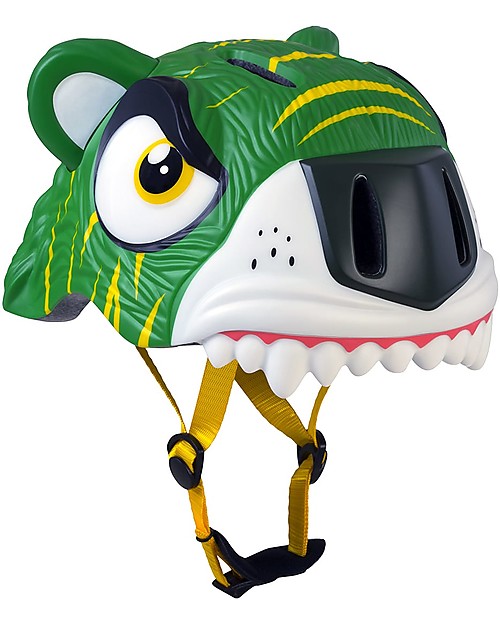 Crazy Safety Casco Bicicletta Bambino, Tigre Verde - Colorato, Leggero e Indistruttibile! Caschi Bici