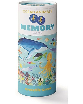 Crocodile Creek Gioco Memory Ocean Animals - Include 72 carte illustrate e un tubo contenitore! Memory