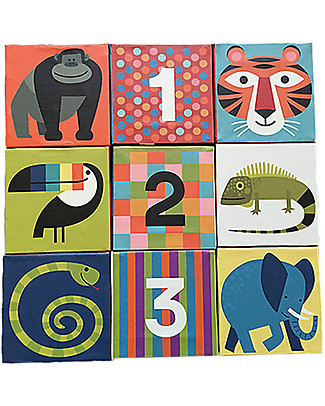 Crocodile Creek Jumbo Puzzle a Blocchi, Tanti Meravigliosi Animali e Numeri! - 9 pezzi Puzzle