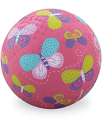 Crocodile Creek Palla di Gomma - 18 cm - Farfalle Rosa Giochi Da Spiaggia