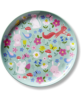 Crocodile Creek Piatto Piano Baby Il Giardino 19,5 cm - Senza BPA, PVC, ftalati e piombo! Piatti e Scodelle
