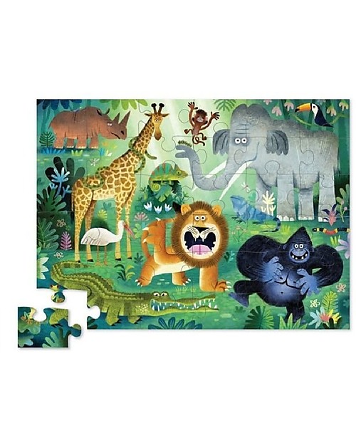 Crocodile Creek Puzzle 36 Pezzi Animali Selvatici - Bellissima Scatola Illustrata e Fantastica Idea Regalo! Puzzle