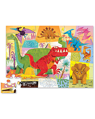 Crocodile Creek Puzzle 36 Pezzi, Dinosauri - Bellissima Scatola Illustrata e Fantastica Idea Regalo! Puzzle