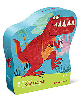 Crocodile Creek Puzzle 36 Pezzi, Dinosauri - Bellissima Scatola Illustrata e Fantastica Idea Regalo! Puzzle