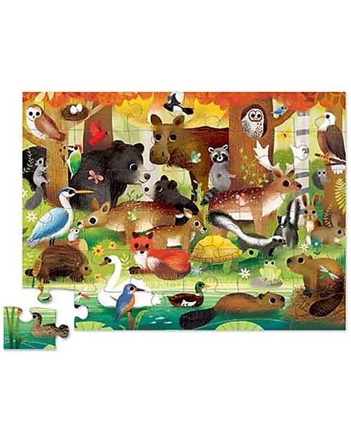Crocodile Creek Puzzle 36 Pezzi Gli Amici del Bosco - Bellissima Scatola Illustrata e Fantastica Idea Regalo! Puzzle