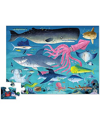 Crocodile Creek Puzzle 36 Pezzi Squalo - Bellissima Scatola Illustrata e Fantastica Idea Regalo! Puzzle