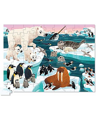 Crocodile Creek Puzzle 72 Pezzi Animali del Continente Artico - Bellissima Scatola Illustrata e Fantastica Idea Regalo! Puzzle