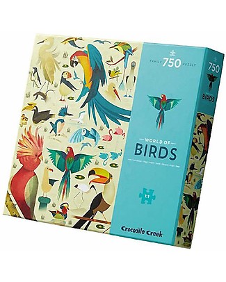 Crocodile Creek Puzzle 750 Pezzi - il Mondo degli Uccelli Puzzle