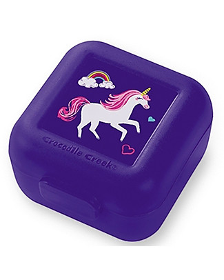 Crocodile Creek Set da 2 Contenitori Porta Merenda, Unicorno - 7,50 x 9 x 5 cm Contenitori Latte e Snack