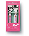Crocodile Creek Set Posate Baby Dolci Sogni Cucchiaio + Forchetta - Senza BPA, PVC, ftalati e piombo! Posate