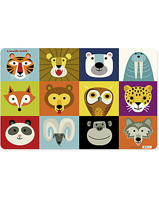Crocodile Creek Tovaglietta Pappa, Animalia - 28 x 43,5 cm Set Pappa