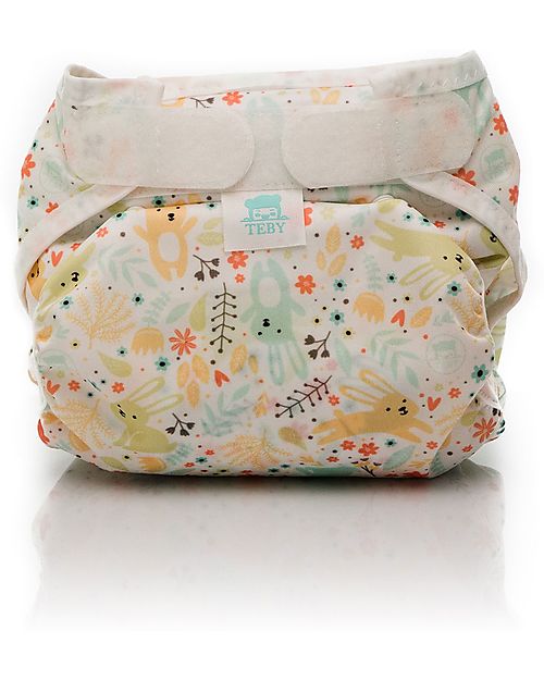 Culla di Teby Cover per Pannolini Lavabili Fitted Teby - Happy Rabbits Pannolini Lavabili