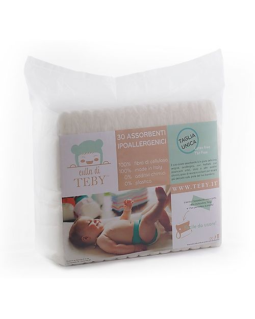 Culla di Teby Inserti usa e getta ecologici - pacco da 30 pezzi Pannolini Eco