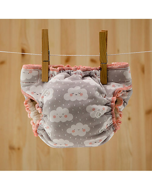 Culla di Teby Pannolino Lavabile Fitted Teby - Nuvolette Pannolini Lavabili