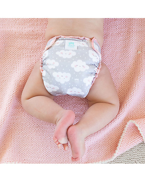 Culla di Teby Pannolino Lavabile Fitted Teby - Nuvolette Pannolini Lavabili