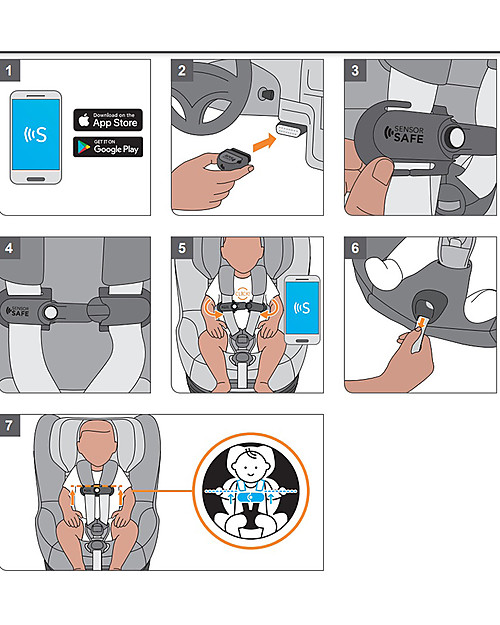 Cybex Dispositivo Anti Abbandono Sensor Safe A2 - per Seggiolino Auto Sirona Dispositivi Antiabbandono Auto