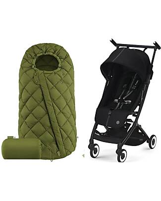 Cybex Duo Libelle - Passeggino Libelle + Sacco Coprigambe Snogga 2 Omaggio - Moon Black/Black + Nature Green/Green Passeggini Trio e Duo