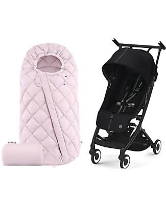 Cybex Duo Libelle - Passeggino Libelle + Sacco Coprigambe Snogga 2 Omaggio - Moon Black/Black + Power Pink/Light Pink Passeggini Trio e Duo