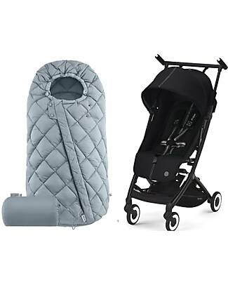 Cybex Duo Libelle - Passeggino Libelle + Sacco Coprigambe Snogga 2 Omaggio - Moon Black/Black + Sky Blue/Mid Blue Passeggini Trio e Duo