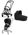 Cybex DUO Mios3 - Telaio Passeggino Matt Black con Seat Pack e Navicella Sepia Black Passeggini Trio e Duo