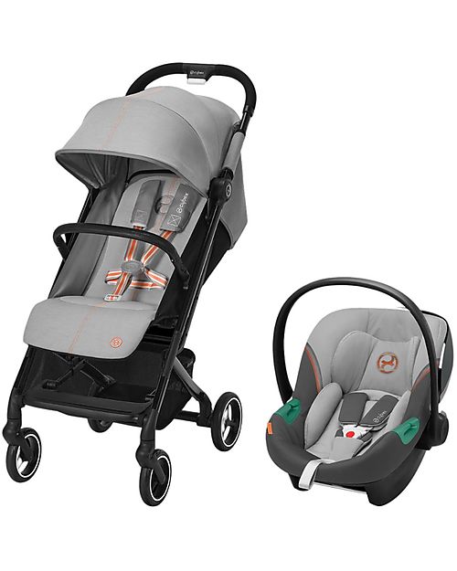 Cybex Duo Passeggino Beezy + Seggiolino Aton S2 i-Size - Lava Grey/Mid Grey Passeggini Trio e Duo