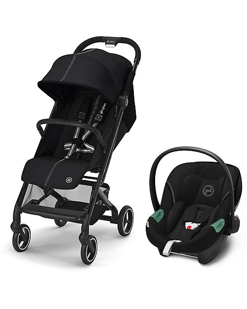Cybex Duo Passeggino Beezy + Seggiolino Aton S2 i-Size - Moon Black/Black Passeggini Trio e Duo