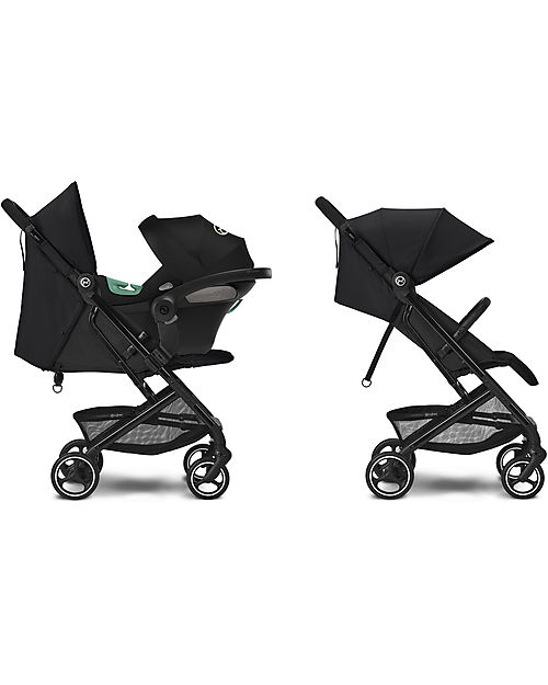 Cybex Duo Passeggino Beezy + Seggiolino Aton S2 i-Size - Moon Black/Black Passeggini Trio e Duo