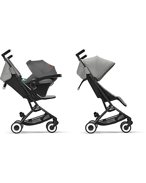Cybex Duo Passeggino Libelle + Seggiolino Aton S2 i-Size - Lava Grey/Mid Grey Passeggini Trio e Duo