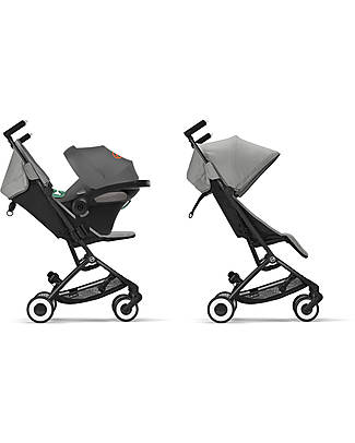 Cybex Duo Passeggino Libelle + Seggiolino Aton S2 i-Size - Lava Grey/Mid Grey Passeggini Trio e Duo