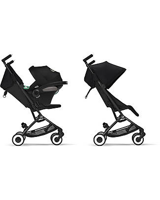 Cybex Duo Passeggino Libelle + Seggiolino Aton S2 i-Size - Moon Black/Black Passeggini Trio e Duo