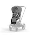 Cybex DUO Priam4 - Telaio Passeggino Chrome Black con Seat Pack e Navicella Mirage Grey Passeggini Trio e Duo