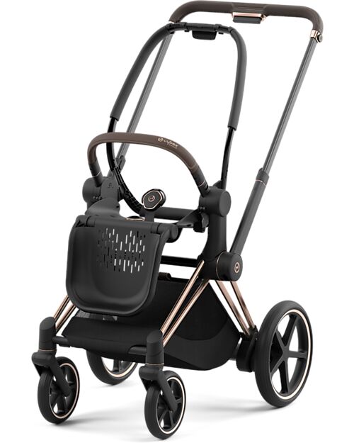 Cybex DUO Priam4 - Telaio Passeggino Rosegold con Seat Pack e Navicella Offwhite Passeggini Trio e Duo