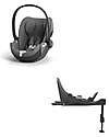 Cybex Duo Seggiolino Auto Cloud T I-Size + Base - Mirage Grey - Innovativa Tecnologia di Reclinazione Seggiolini Auto Gruppo 0+/1