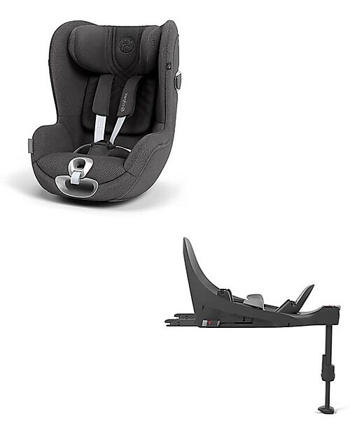 Cybex Duo Seggiolino Auto Sirona T i-Size + Base - Mirage Grey - Rotazione a 360° Seggiolini Auto Gruppo 0+/1