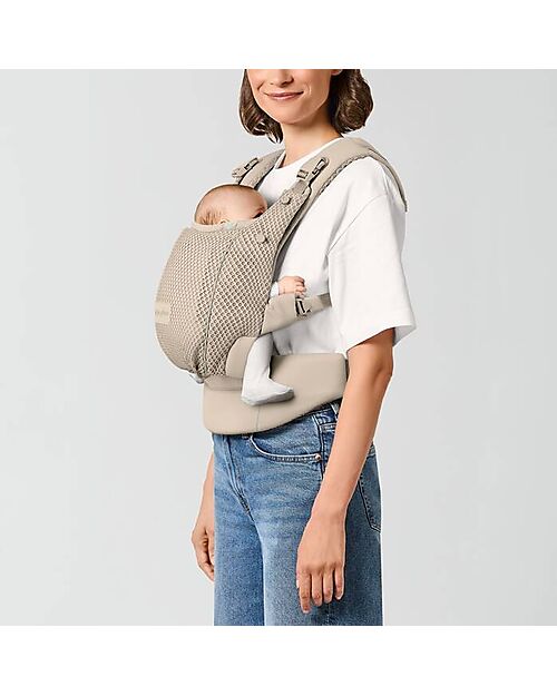 Cybex Marsupio Amya - Almond Beige - dalla Nascita ai 15 Kg - si Adatta al Corpo del tuo Bambino Marsupi