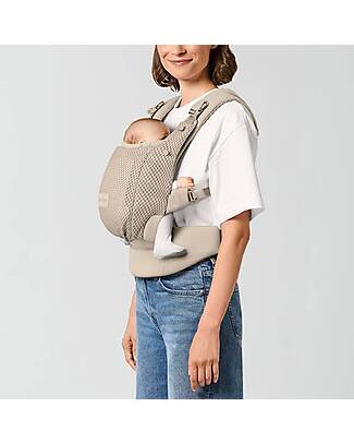 Cybex Marsupio Amya - Almond Beige - dalla Nascita ai 15 Kg - si Adatta al Corpo del tuo Bambino Marsupi