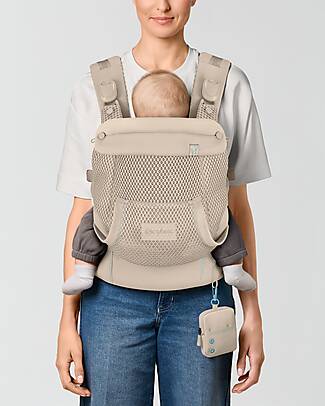 Cybex Marsupio Laya - Almond Beige - Ergonomico e Traspirante dalla Nascita fino a 3 anni Marsupi