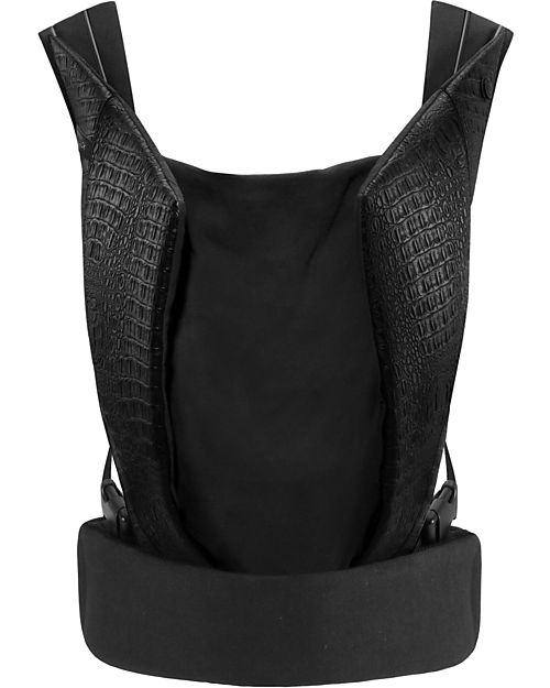 Cybex Marsupio Yema Click Leather - Stardust Black - dalla Nascita ai 15 Kg - Dettagli in Pelle - Sistema Aggancio e Sgancio Rapido - Ergonomia e Comfort ai Massimi Livelli! Marsupi