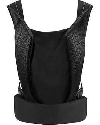 Cybex Marsupio Yema Click Leather - Stardust Black - dalla Nascita ai 15 Kg - Dettagli in Pelle - Sistema Aggancio e Sgancio Rapido - Ergonomia e Comfort ai Massimi Livelli! Marsupi