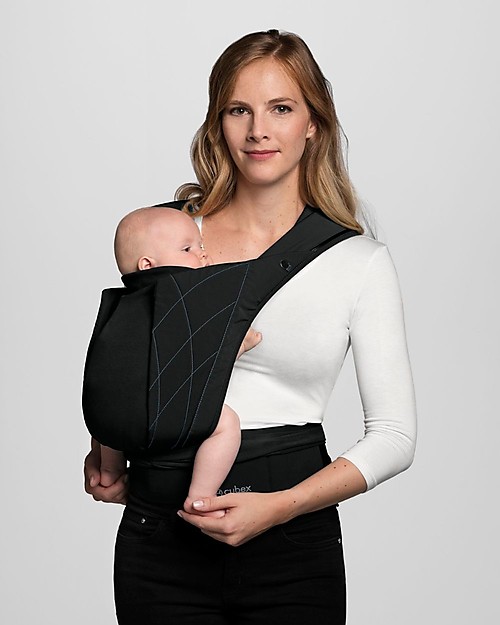 Cybex Marsupio Yema Tie - Deep Black - dalla Nascita ai 15 Kg - Ergonomia e Comfort ai Massimi Livelli! Marsupi