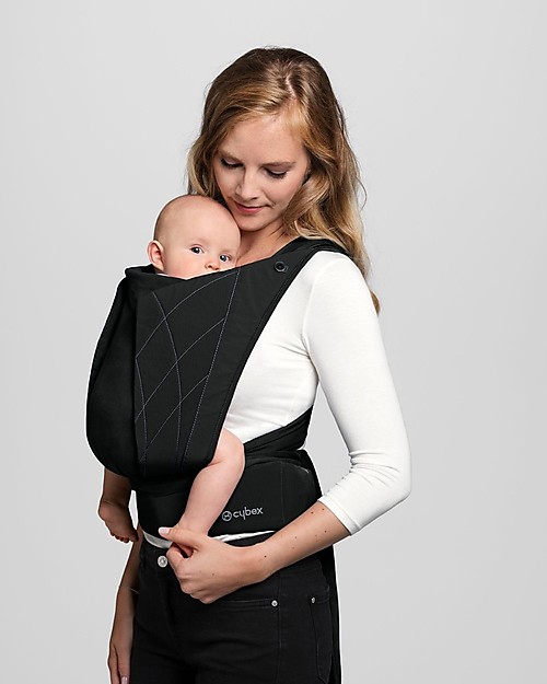 Cybex Marsupio Yema Tie - Deep Black - dalla Nascita ai 15 Kg - Ergonomia e Comfort ai Massimi Livelli! Marsupi