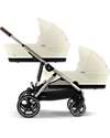 Cybex Navicella Gazelle S - Seashell Beige - Comoda e Facile da Trasportare Passeggini Gemellari