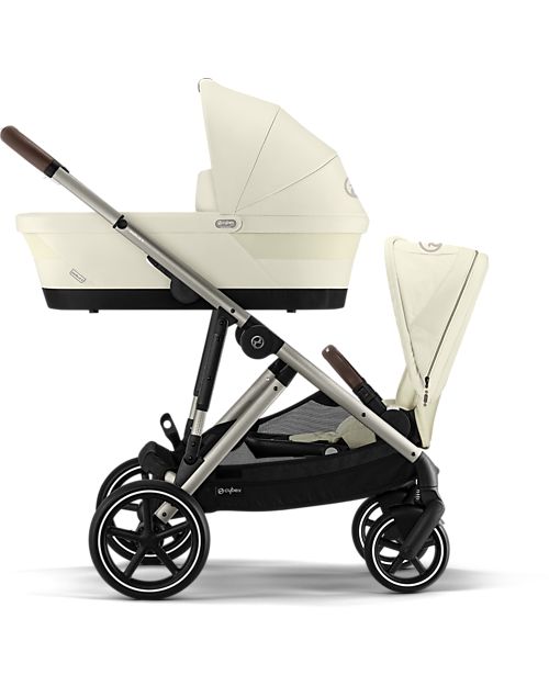Cybex Navicella Gazelle S - Seashell Beige - Comoda e Facile da Trasportare Passeggini Gemellari