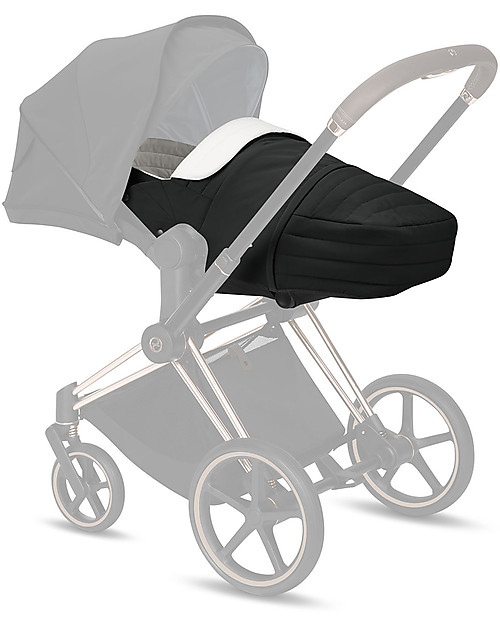 Cybex Navicella Lite Platinum - Deep Black - Comoda e Avvolgente Carrozzine e Navicelle