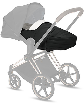 Cybex Navicella Lite Platinum - Deep Black - Comoda e Avvolgente Carrozzine e Navicelle