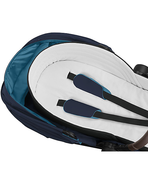 Cybex Navicella Lite Platinum - Nautical Blue - Comoda e Avvolgente Carrozzine e Navicelle