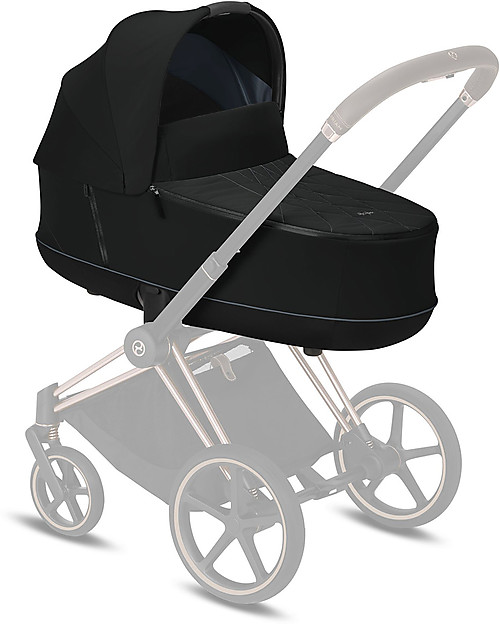 Cybex Navicella Lux Priam - Deep Black - Comoda e Spaziosa! Carrozzine e Navicelle